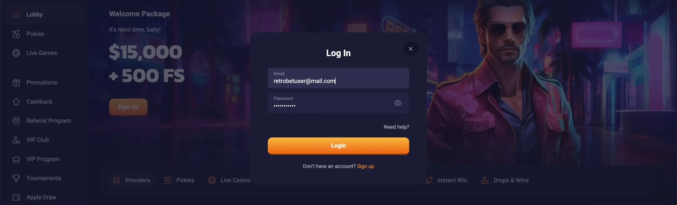 RetroBet Login